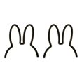 thumbnail image 3 of relayinert Rabbit Nightlight LED Lamp USB for Children s Room Cute and Decorative Black 29x30cm 2Set, 3 of 6