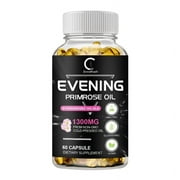 Evening Primrose Oil Capsules | Acids Softgels 1300mg -Promotes Skin & Cardiovascular Health -Non GMO & Gluten Free | 60 Capsule