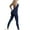 Navy, variant on Elainilye Fashion Workout Outfits for Women Sexy Solid Color Hollow Out Adjustable Bandage Tight Casual Fitness Yoga Jumpsuit,Black
