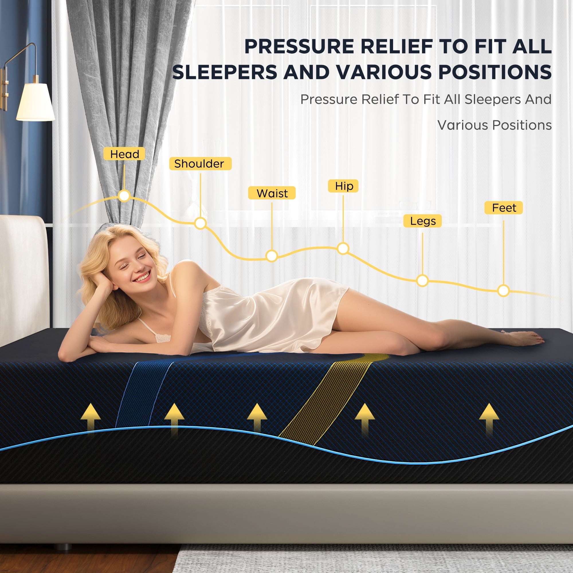 10" Full Mattress, Holaki Green Tea & Bamboo Charcoal Gel Memory Foam Mattress for Pressure Relief, Motion Isolation, Full Size Medium Firm Mattress with Removable Cover, CertiPUR-US Certified
