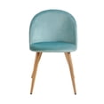 thumbnail image 4 of FurnitureR Velvet Dining Chair Mid-Century Modern Style Accent Chair for Kitchen Living Room Lounge Room, Lake Green 1 PCS, 4 of 9