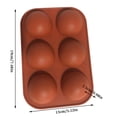 thumbnail image 4 of Toystoory Moldes de silicona para jabón de media esfera, 4 colores, 6 agujeros, utensilios para decoración de pasteles, pudín, gelatina, Herramientas y accesorios para hornear, 4 of 5