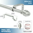 thumbnail image 3 of Urbanest Adjustable Acorn Drapery 5/8" Rod, 84"-120", Pewter, 3 of 6