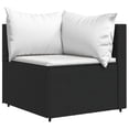 thumbnail image 2 of vidaXL 4 Piece Garden Lounge Set with Cushions Black Poly Rattan, 2 of 5