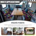 thumbnail image 3 of Uorisanigo RV Dinette Cushions Covers Camper Cushion Replacement Covers Elastic Psychedelic Trippy Mushroom Camper Sofa Cushions Cover Washable Car Loveseat for RV Travel Trailer Couch, 3 of 7