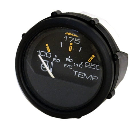 Faria Boat Temperature Gauge GP9423B | 2 Inch Black