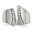 thumbnail image 1 of Stainless Steel Polished CZ Ring 7 Size, 1 of 6