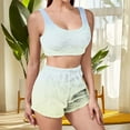 thumbnail image 4 of qucoqpe Women's Winter Fuzzy 2 Piece Outfits Fleece Warm Crop Tops Shorts Set Pajamas Loungewear, 4 of 5
