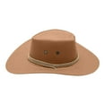 thumbnail image 6 of JAHH Shapeable Western Cowboy Hat for Men Women Felt Fedoras Cap Outback Cowgirl Jazz Hats with Belt Buckle Sunhat Winter, 6 of 6