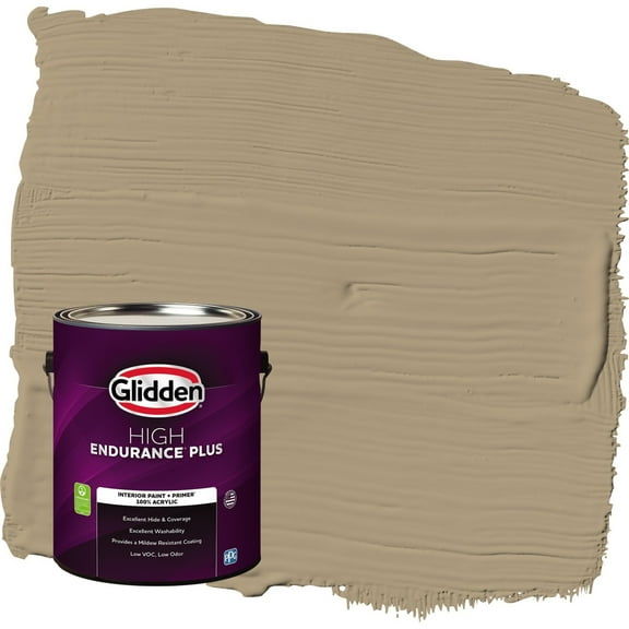 Glidden HEP Stony Creek / Beige Eggshell Interior Paint with Primer, 1 Gallon