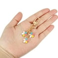 thumbnail image 3 of Flower Charm Keychain, Enameled Keychain Pendant with Snap Hook, Multicolored, 3 of 6