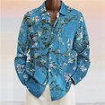 thumbnail image 1 of Camisa hawaiana para hombre con cuello estampado y camisa larga abotonada, diseñador de moda urbana para hombre de moda y lujosa, 1 of 6
