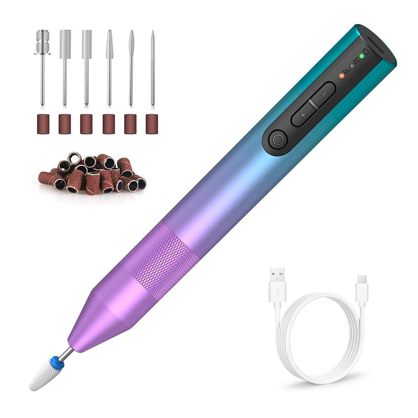Cordless Electric Nail Drill Machine For Acrylic Nails Gel Polish Remove Manicure Pedicure Nail File Tools Salon Nail Equipment ,Lightweight and Portable