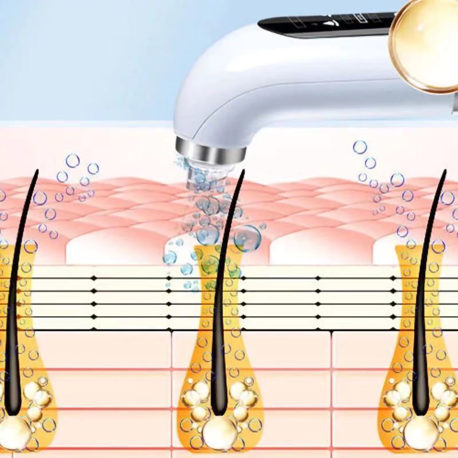 Blackhead Remover Pore Vacuum, with 6 Suction Heads Replaceable, Facial Cleaner Micro Bubble Beauty Instrument Electric Strong Suction Comedone Extractor Tool for Acne Removal Blackhead Sucker, White