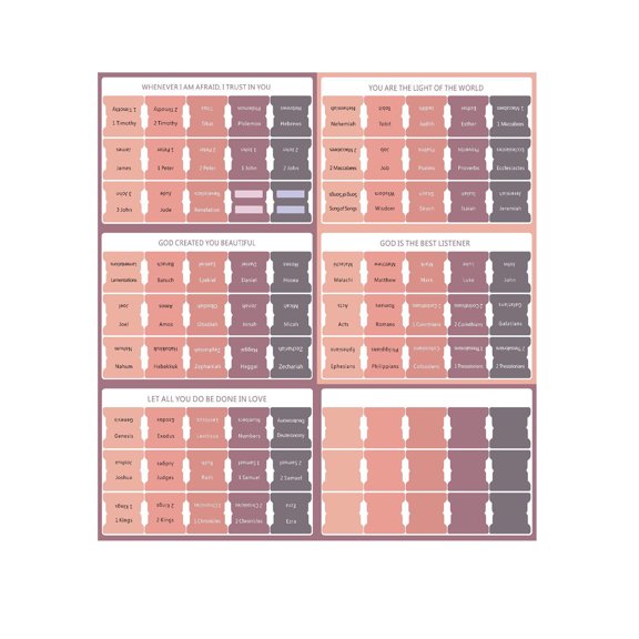 Bible Guidance Tabs ,Multicolor Scripture Book Tabs with Blank Labels, Easy Navigation for Bible Study, 7.87"x1.57", Set of 6 Sheets