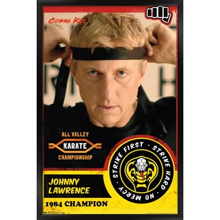 Cobra Kai - Johnny Wall Poster, 22.375" x 34", Framed