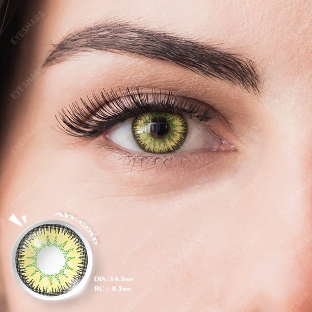 EYESHARE-1 Par De Lentes De Contacto De Color Brillante Serie 3 Tonos Para Ojos Cosméticos Sin Grado Anual Para Cosplay