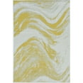 thumbnail image 2 of 5'x7' Ivory Gold Machine Woven UV Treated Abstract Waves Indoor Outdoor Area Rug, 2 of 2