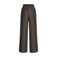 thumbnail image 6 of ClodeEU Women's Elastic Waist Wide Leg Pants,Summer Boho Beach Vacation Casual Trousers with Pockets Brown,Womens Plus L, 6 of 9