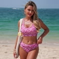 thumbnail image 7 of 2 Piece Bikini for Women Swimwear Set Bikini Bathing Suit Summer Beach Pool Pink S, 7 of 7
