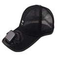 thumbnail image 4 of Sombrero con ventilador solar para mujer y hombre, con carga USB, ideal para golf, pesca, playa, deportes y senderismo. Negro, 4 of 8
