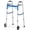 Blue, variant on Whlicks Narrow Folding Walker for Seniors, Adjustable Width & Height, Lightweight Aluminum Walker with Wheels, Supports 350 lbs