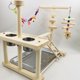 thumbnail image 2 of Puesto de juegos para loros, puesto de juegos para pájaros, juguete interactivo colorido para pájaros, percha para loros, gimnasio probado y confiable, 2 of 5