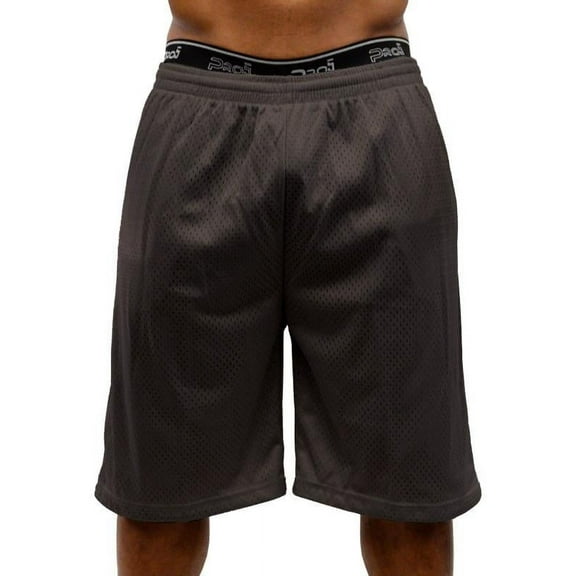Pro 5 Mens Plain Mesh Shorts,Dark Grey,Large