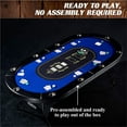 Barrington 10 Player Blue Poker Table, No Assembly Required - Walmart.com
