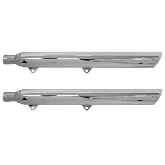 Bassani 3" Chrome Slash-Cut Slip-On Mufflers for True-Dual Head Pipes (31117B)