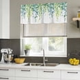 thumbnail image 4 of Green Vines Curtain Valances for Windows, Kitchen Valance Window Treatments Panel 2 Pack, Spring Botanical Budding Leaves Plants Rod Pocket Short Curtains for Bathroom Bedroom 42 x 12 Inch, 4 of 8