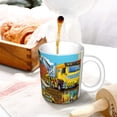 thumbnail image 3 of Yiaed Different Construction Site Vehicles Print Ceramics Coffee,Large Handle Design,Extra Large Tea and Coffee Cup for Office and Home Mugs, 3 of 6