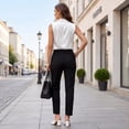 thumbnail image 6 of Dweltoz Women's Wrap V Neck Sleeveless Satin Blouse Elegant Overlap Collar Draped Tank Tops Dressy Casual Soft Comfy Shirts,White S, 6 of 7