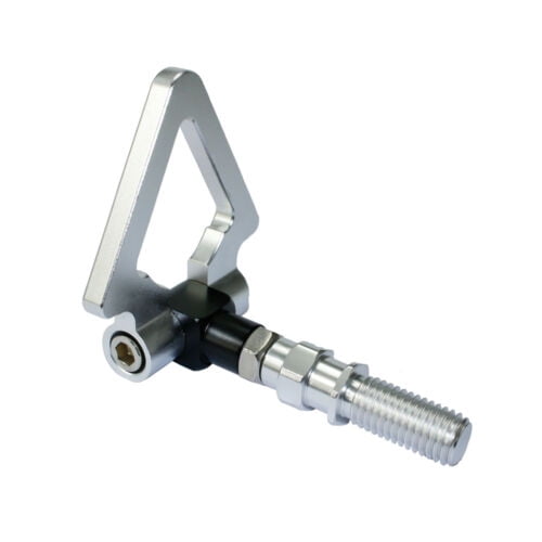 Silver Folding Triangle Screw On Front /Rear Bumper Tow Hook for Japanese Model