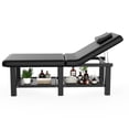 thumbnail image 4 of Stationary Massage Table Folding Bed with Backrest for Treatment Table Physical Therapy Table Spa Facial Bed, Metal Frame PU Leather, 30.5"Wx75"L, 660lbs, Black, 4 of 11