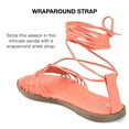 thumbnail image 3 of Journee Collection Womens Jess Faux Leather Ankle Tie Strappy Sandals, 3 of 6