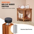thumbnail image 4 of VEVOR Banc de Douche d'Angle en Teck 18.5"H X 15.5"R en Bois de Teck pour Intérieur de Douche Salle de Bain, 4 of 9