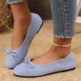 thumbnail image 5 of Everyday Slip On Flats, Women's Bow Accent Cutout Design Flats Comfortable Low Profile Dress Shoes with Flexible Walking Sole and Easy Style Cutout Upper Flat Sole Work Shoes Ballet, US-5/EU-36, 5 of 5