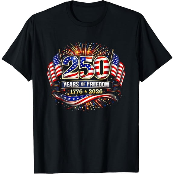 Men's Vintage 250 Years American Flag 1776 2026 250th USA Birthday T-Shirt, Comfortable Breathable Soft Tee, Men's 100% Cotton Graphic T-Shirt 180gsm