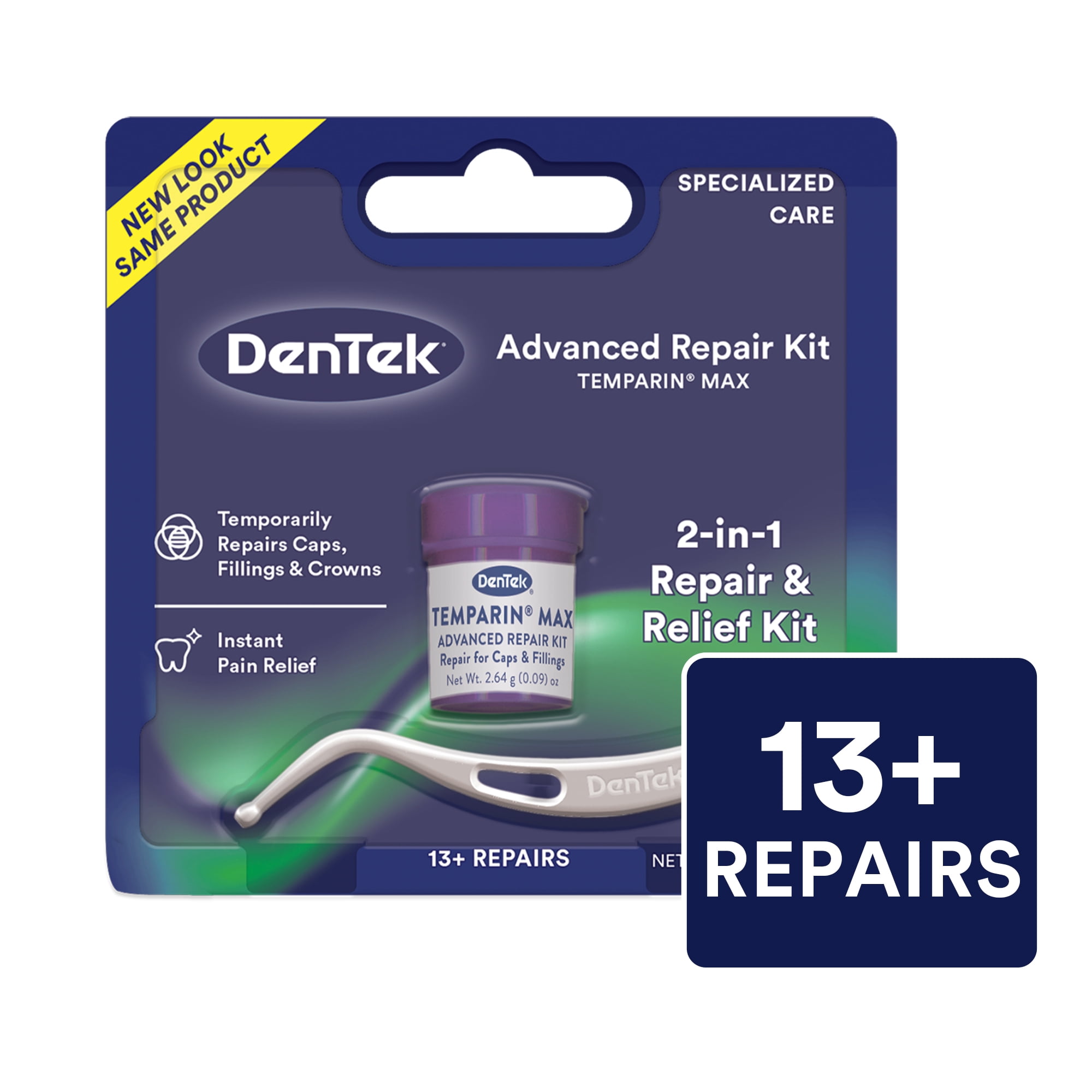 DenTek Temparin Max Advanced Tooth Repair Kit, Loose Cap Set, 13 Repairs