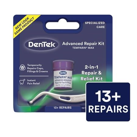 DenTek Temparin Max Advanced Tooth Repair Kit, Loose Cap Set, 13 Repairs