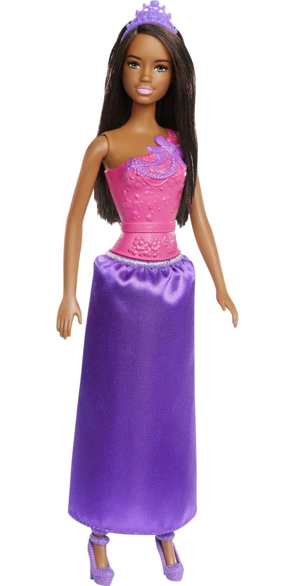 Barbie Dreamtopia Royal Doll, Royal Brunette with Purple Removable Skirt & Accessories