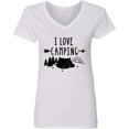 thumbnail image 3 of Inktastic I Love Camping Tent and Trees Women's V-Neck T-Shirt, 3 of 5