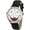 Silver, variant on Collections Unisex 42mm Case Intricate Joker Face Genuine Leather Strap Watch