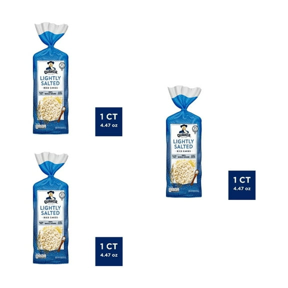 Quaker Lightly Salted Gluten Free Large Rice Cakes - 4.47oz pack of 3