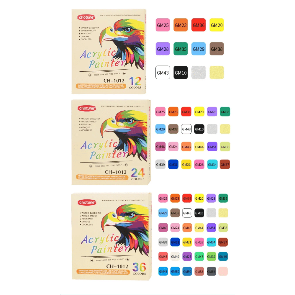 Dual Tip Acrylic Paint Markers Pens Brush Dual Tip,Acrylic Paint Pen Brush Tip and Fine Tip,Art Markers Supplies for Rock