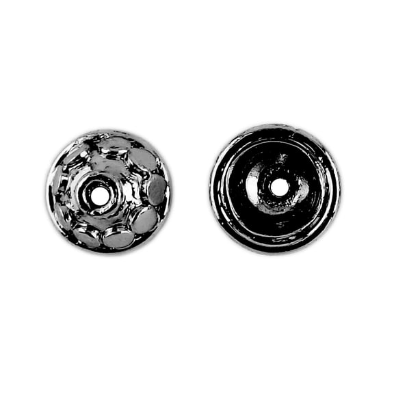 CR-139 Black Rhodium Overlay Bead Cap