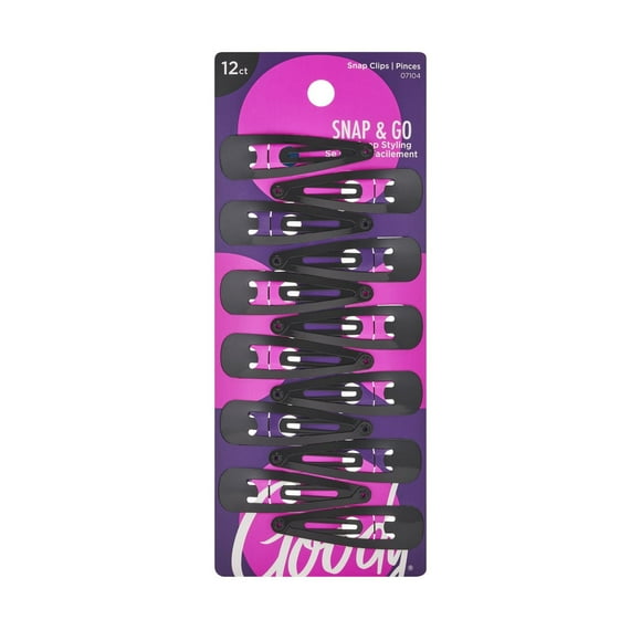 Goody Classics Contour Clips - Noir - 12Ct Goody Contour Clips