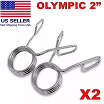 2-Pack Weight Bar Clamps - Spring Lock Collars For 1 Inch Barbells & Dumbbells