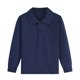 thumbnail image 5 of Ceisia Kids' Solid Color Long Sleeve Polo Shirt for Back-to-School & Casual Wear Navy 110 Gifts, 5 of 6